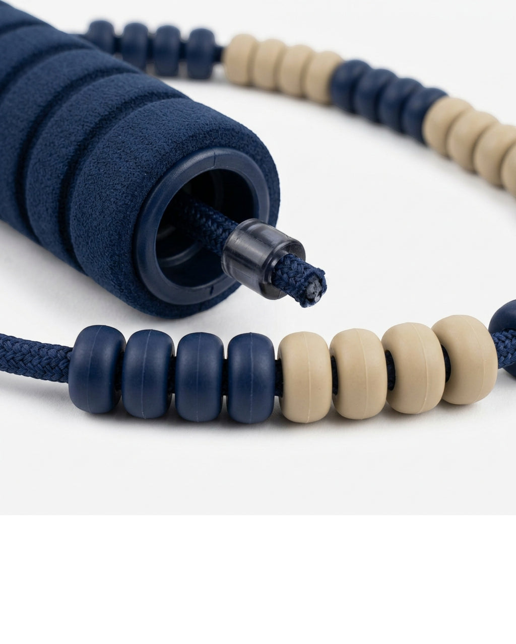 Ktvfb 52 Bead Segmented Jump Rope 2.8 m Navy Sand - Detail view