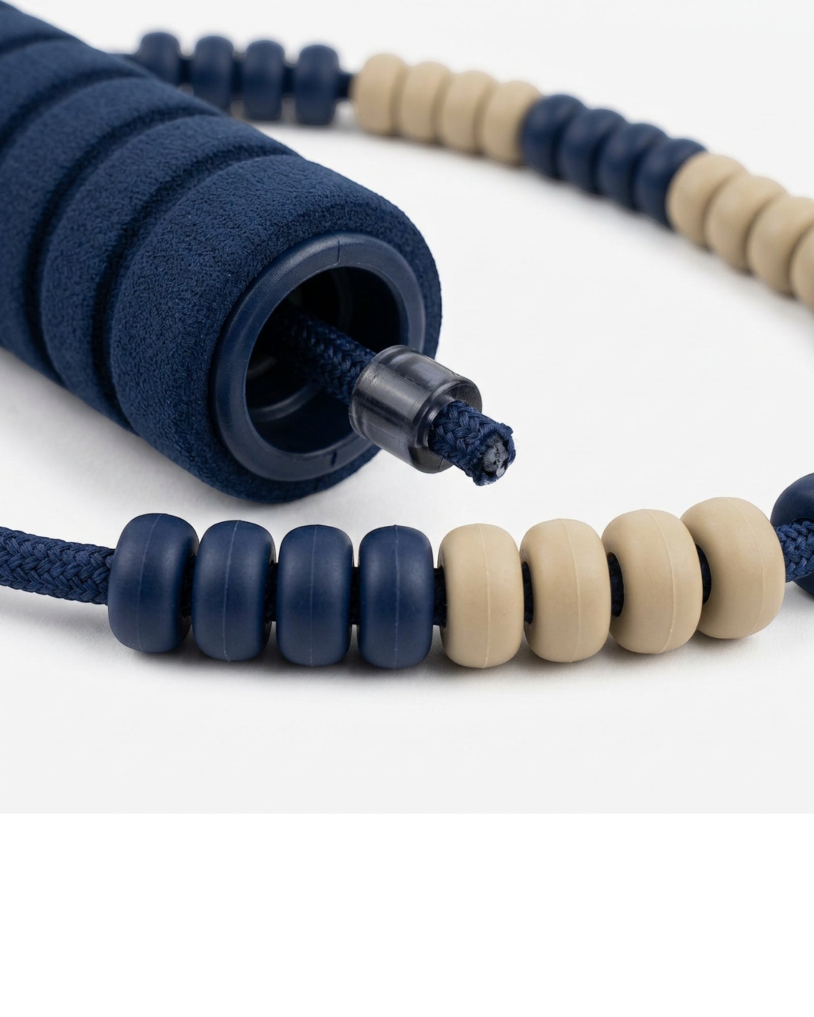 Ktvfb 52 Bead Segmented Jump Rope 2.8 m Navy Sand - Detail view